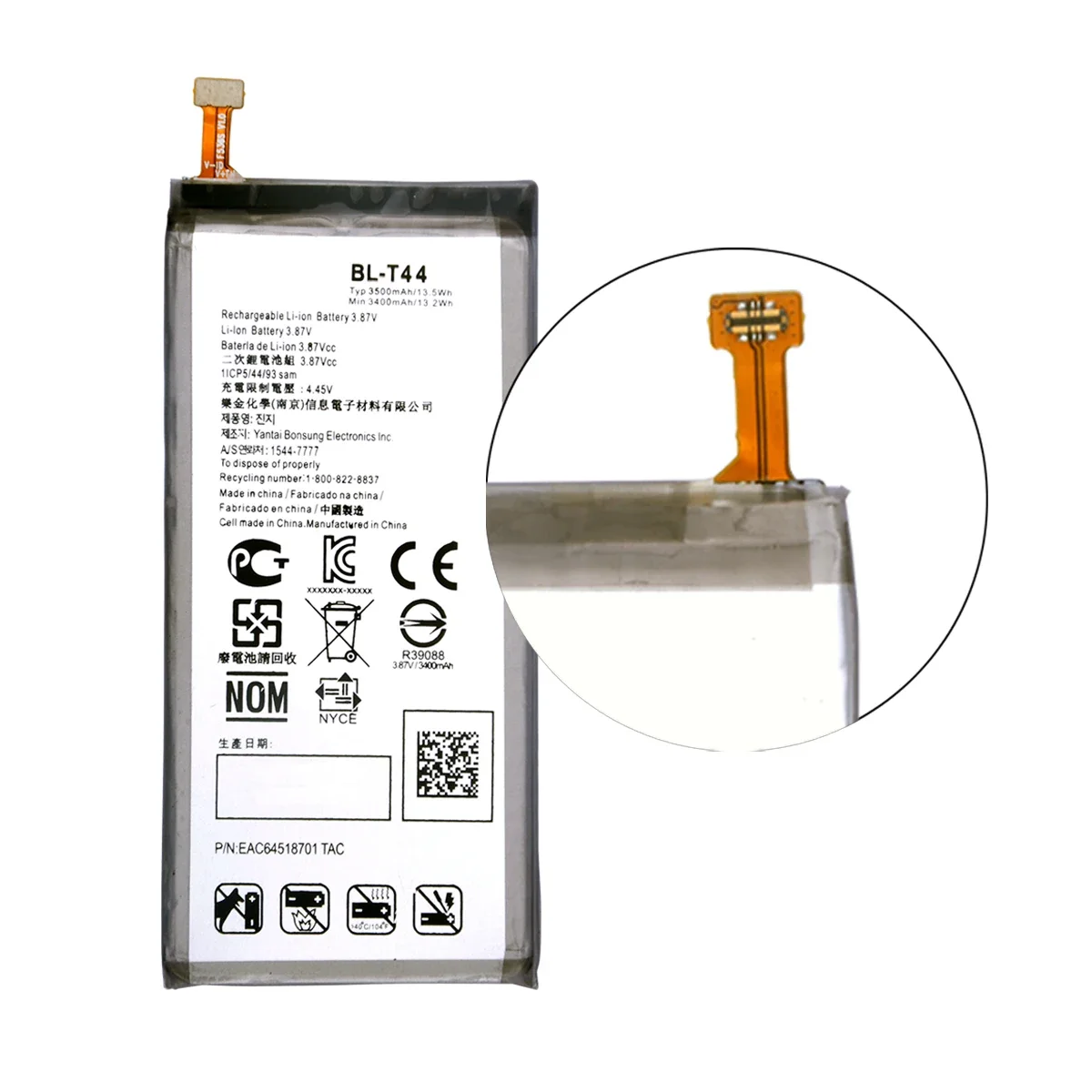 Original BL-T44 3500mAh Replacement Battery For  LG Stylo 5 K50 Q60 K40S K51 X6-2019 X6 2019 Mobile phone Batteries