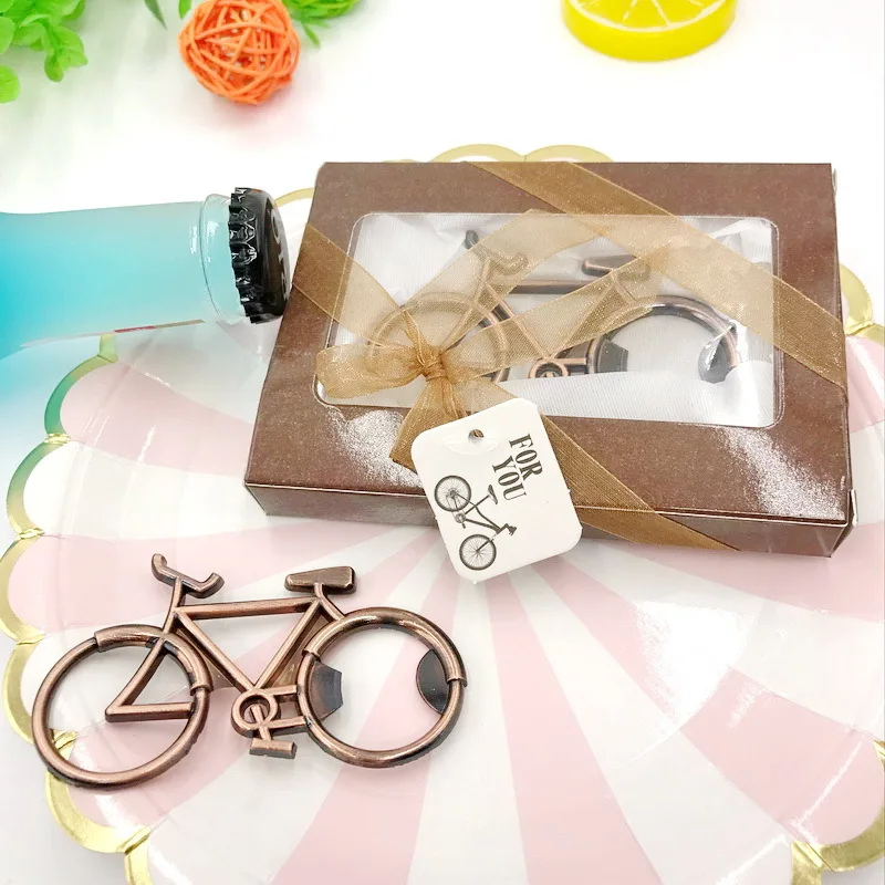 Retro Imitation Copper Bicycle Bottle Opener, Wedding, Return Gift, Beer Wine, Box Packaging