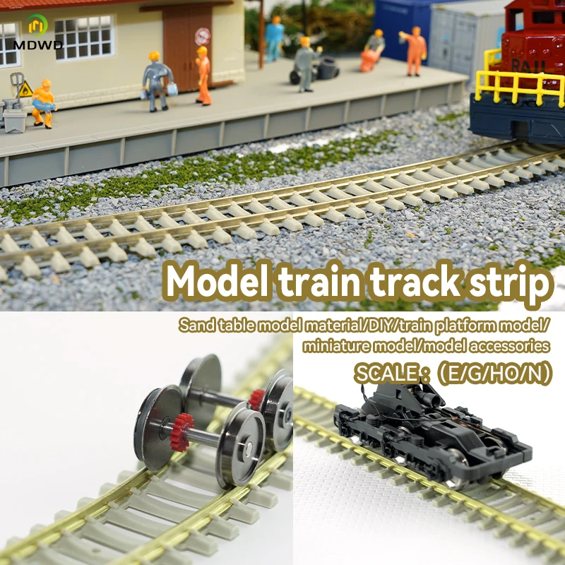 50cm G HO N Scale Model Train Metal Rails For Diorama Railway Building Materails 4pcs