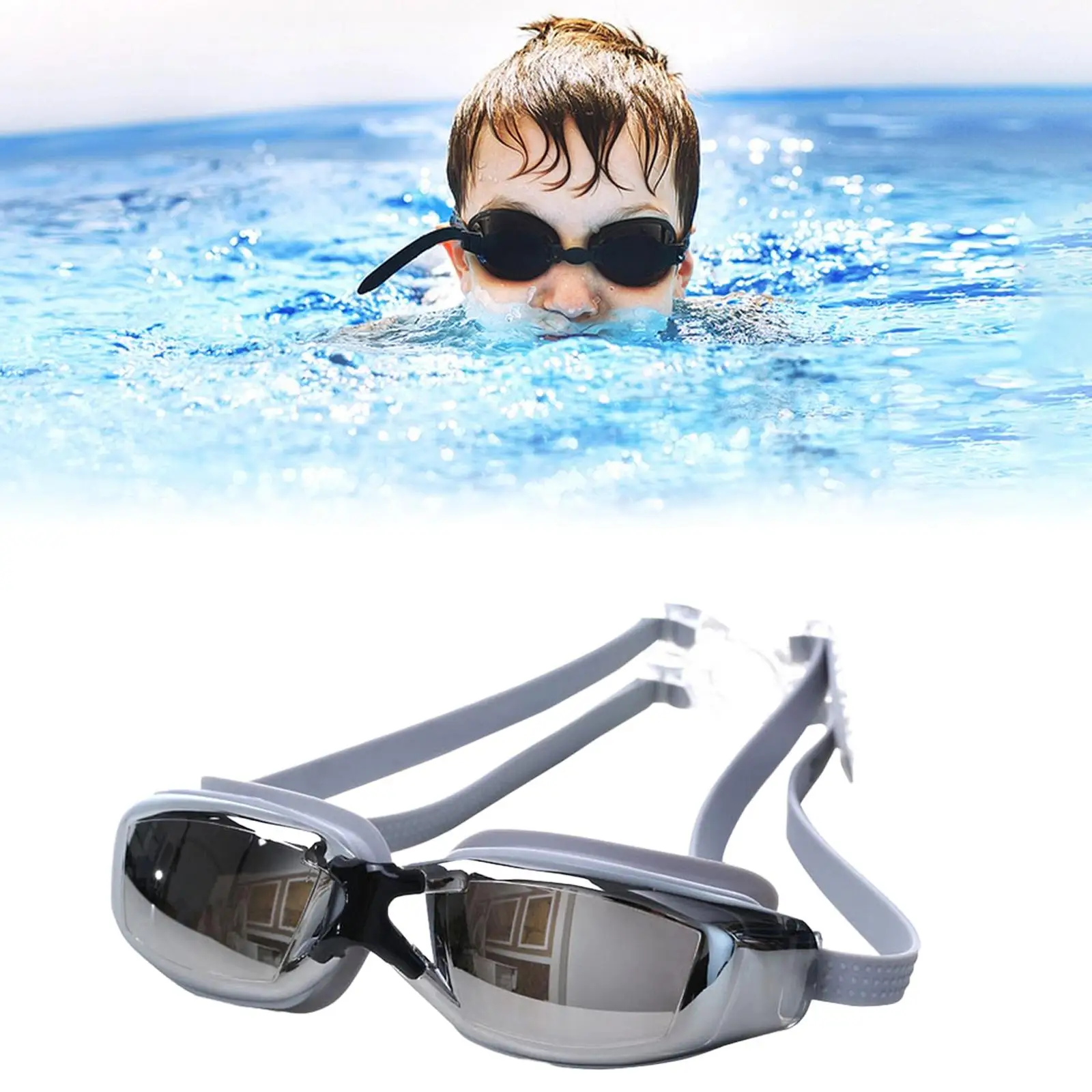 

Swimming Goggles Professional Waterproof Swim Eyewear Glasses Anti-fog 100% UV Protection No Leaking for Adult Men Women Youth