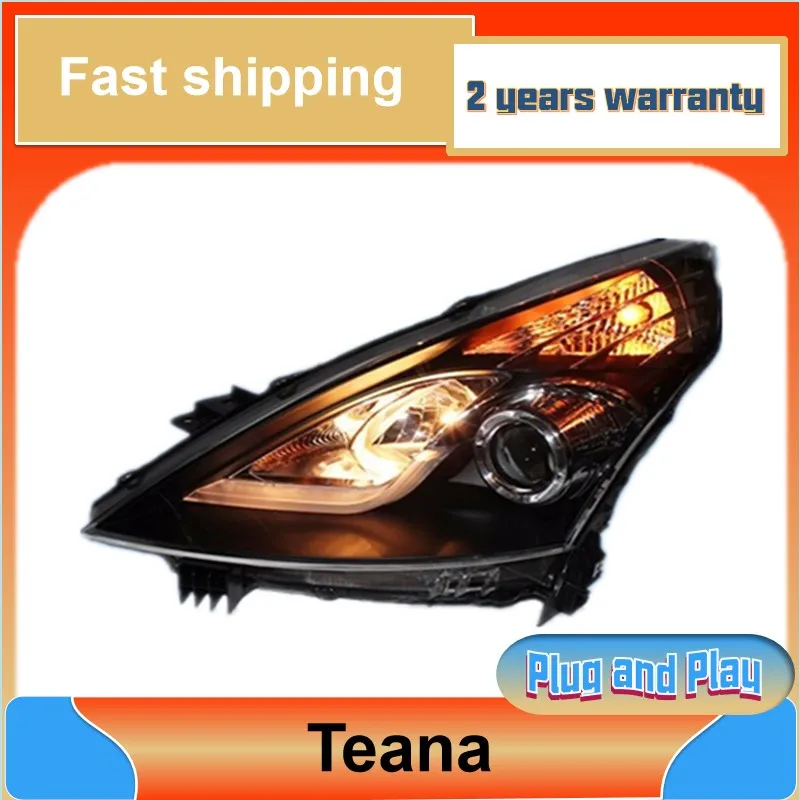 Car Styling for Nissan Teana Head Light 2008-2012 Teana Headlight DRL Turn Signal Low High Beam Projector Lens