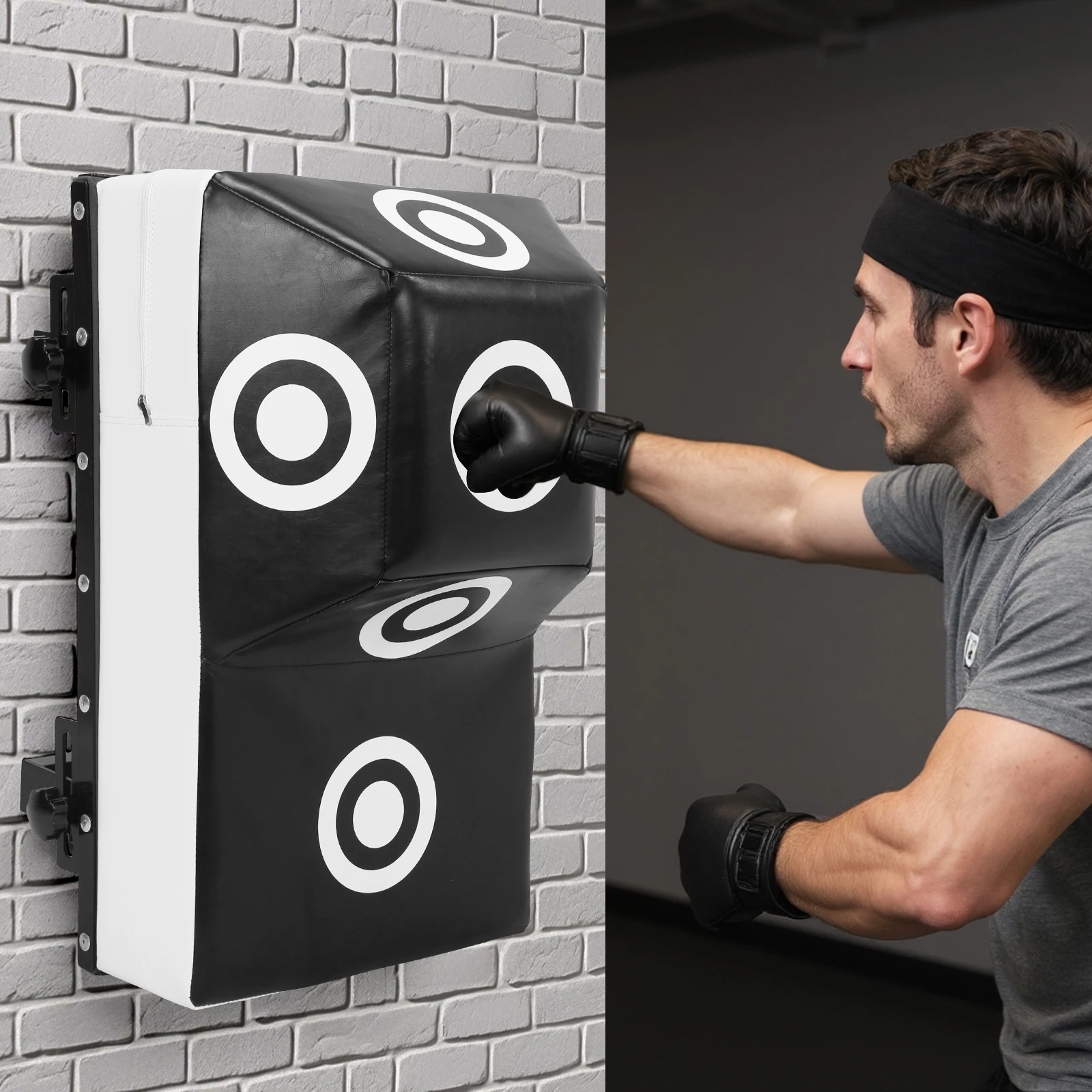 

Wall Mount Uppercut Boxing MMA Training Punching Target with Marking Points Angle Punching Bag High Density Foam for Home Gyms