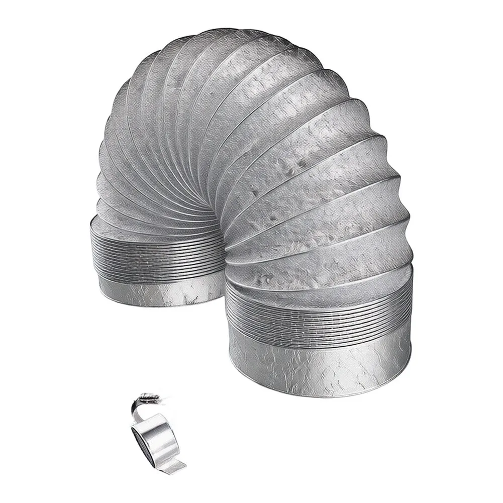 1 5 Meter Telescopic for exhaust Hose Aluminum Foil Flexible Vent Pipe High Temperature Resistant for Air Conditioning Dryer
