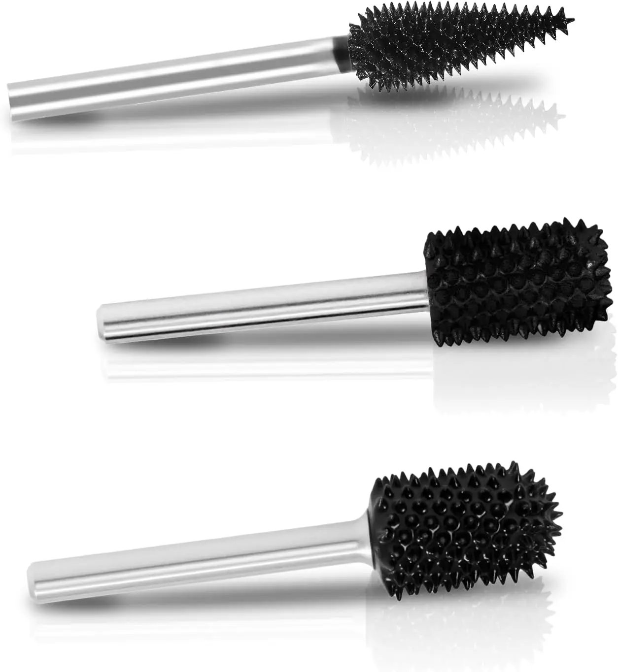 

3 Pcs Rotary Burr Kit 1/8 Shaft For Dremel Tools Ball Nose Taper Cylinder Carving Burrs Carving Engraving in Wood Rubber Plastic
