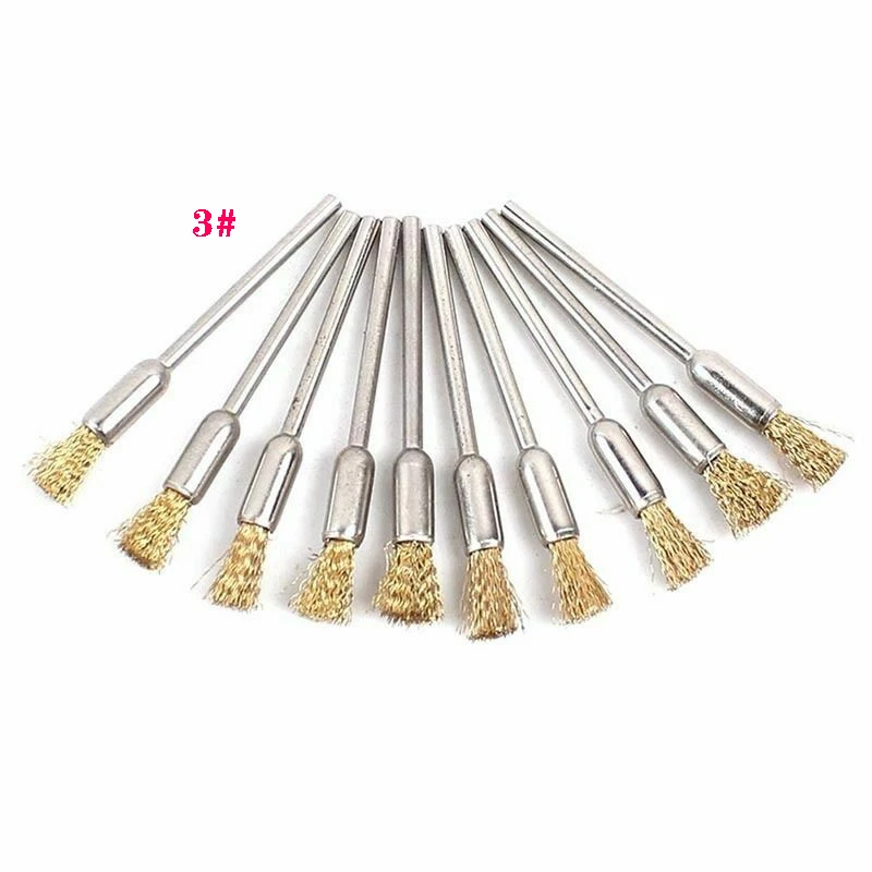 10 pz 18mm/20mm/22mm/25mm/40mm filo matita pennello ruota, per utensili rotanti Die Grinder Mini trapano lucidatura accessori