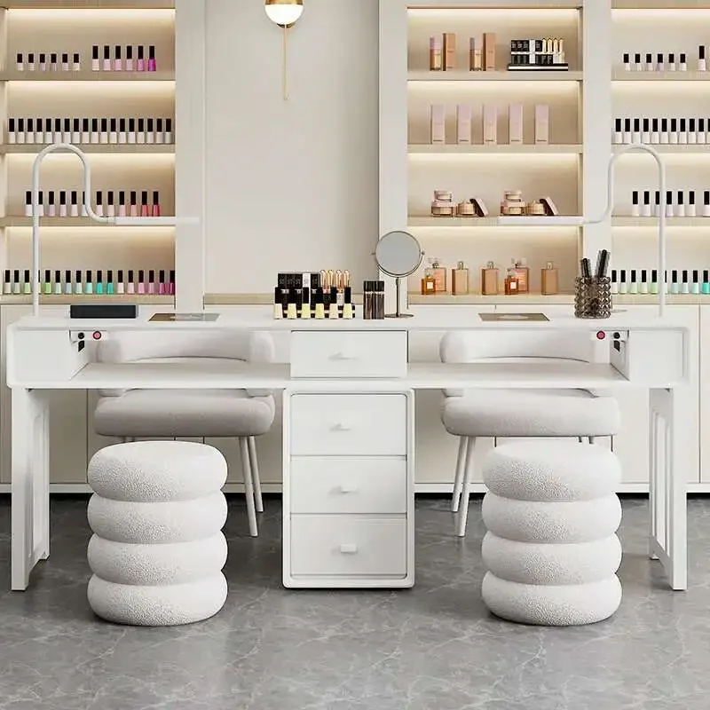 طاولة مانيكير كهربائية لتخزين المكياج، مكتب مصمم جمالي، معدات مانيكير احترافية، أثاث ميسا مانيكيرستا Ongle