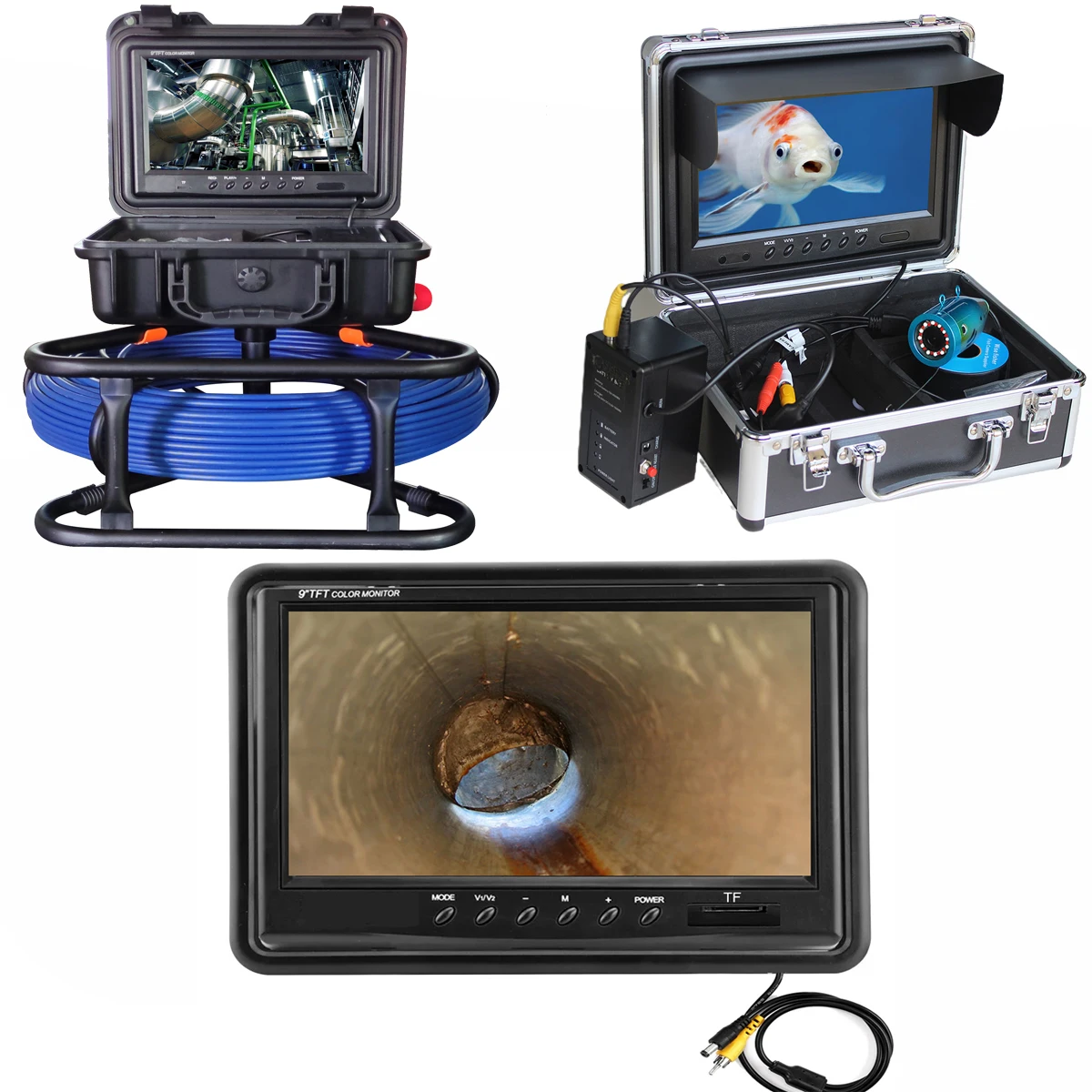 9inch IPS monitor for DIY endoscope  pipe wall inspection camera repair and fish camera  repair