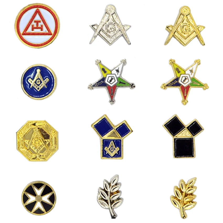 Retro Masonic Badge Classic Knight of Malta Freemasonry Brooch Commemorative Badge Suit Business Lapel Pin for Man Woman