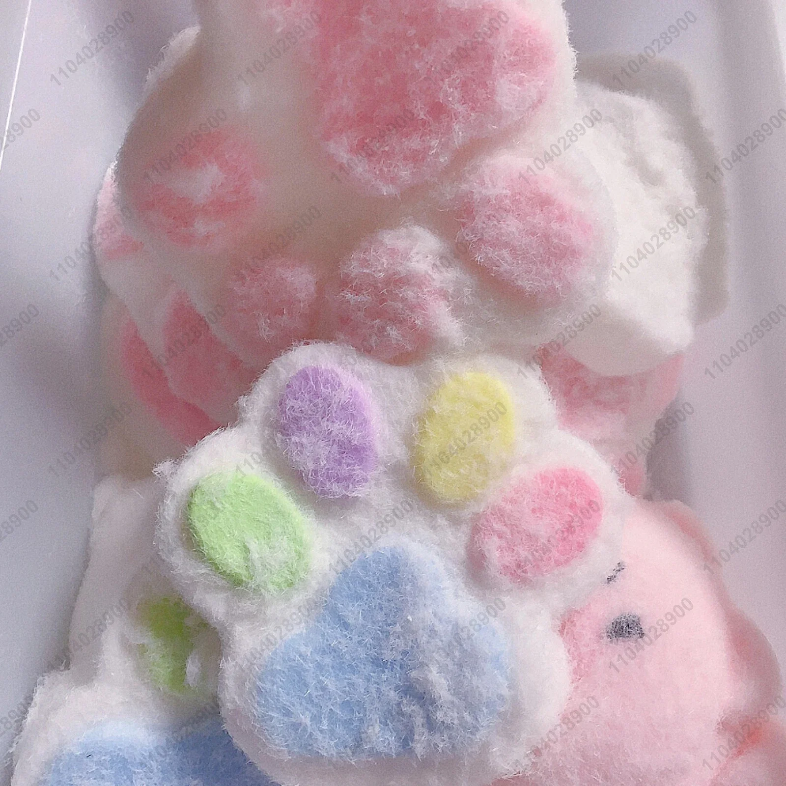 Katze Pfote Taba Squishy Silikon Fuzzy bunte Katze Fuß Marshmallow Katze Pfote Squeeze Spielzeug Mochi Spielzeug Hand entspannen Stress Release Spielzeug