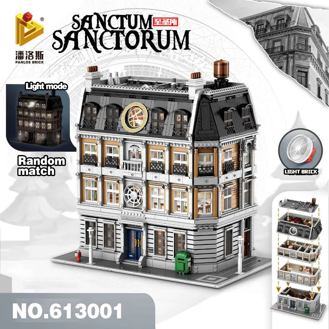 6564 Uds. Película Strange's Sanctum Sanctorum bloques de construcción modelo de arquitectura con Idea LED juguetes de ensamblaje para niños adultos regalo