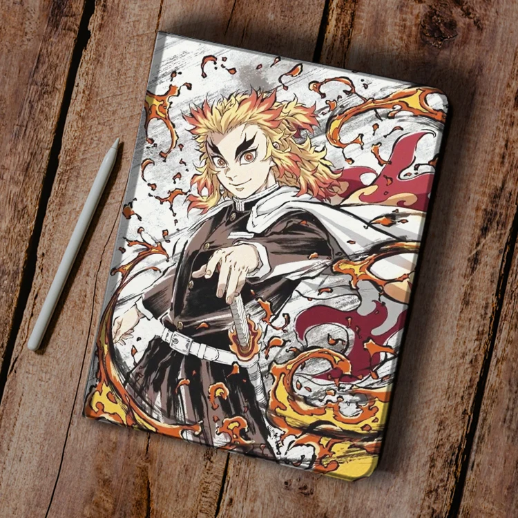 Demônio slayer rengoku kyoujurou caso para ipad 10.2 7th 8th ar 2 3 mini 2 3 5 caso de silicone de luxo para ipad ar 4 ipad pro11 caso