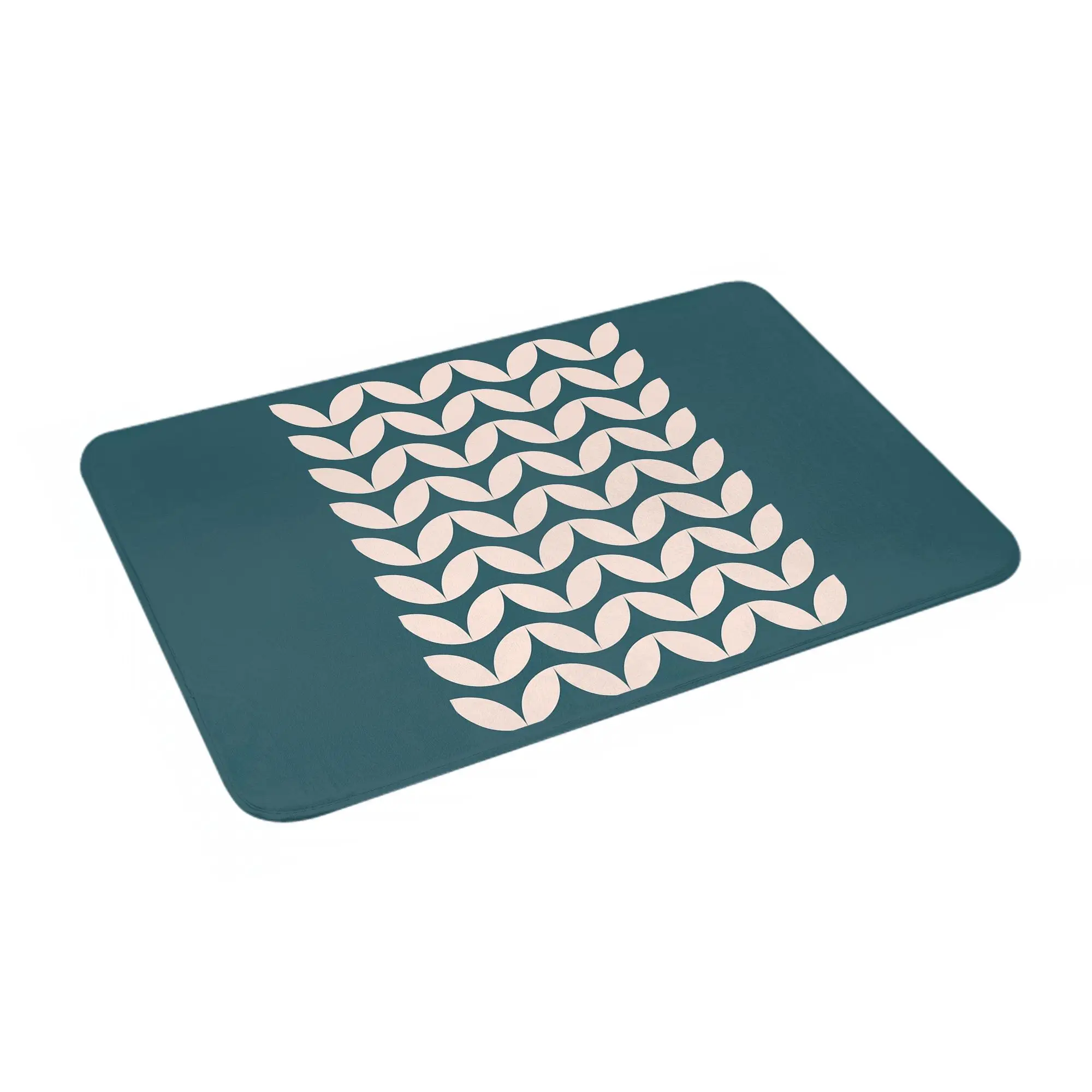 

Мод середины века с геометрическим узором темно-синего и румяно-розового цвета, противоскользящий коврик для двери, напольный коврик для входа в домашнюю ванную комнату, коврики для ног