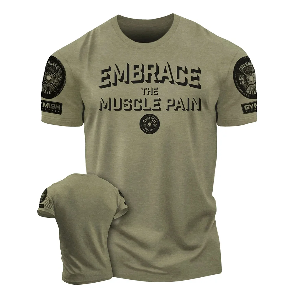 Fitness Elastisches Atmungsaktives Herren-T-Shirt 2026 Neuer Stil Modisches Sport-Schnelltrocknendes 3D-Herren-Kurzarmshirt – Detail 12