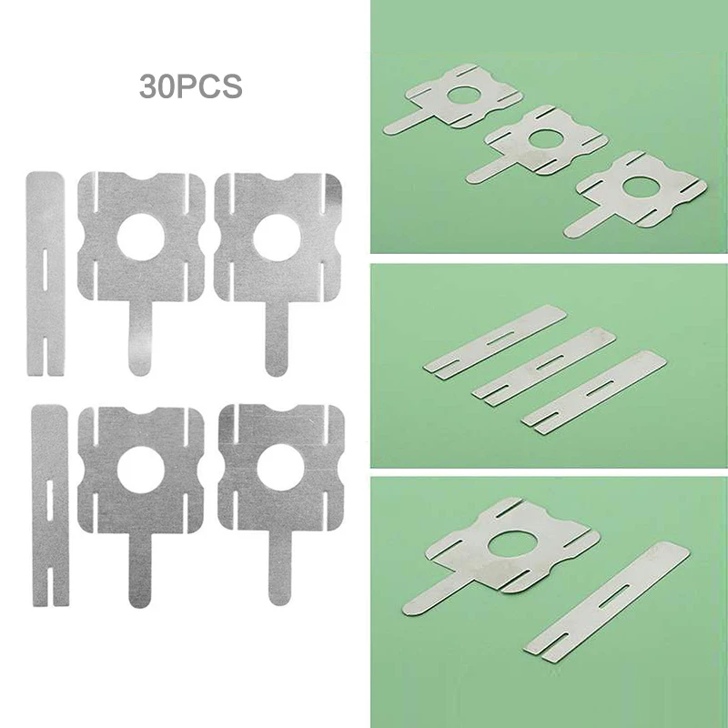 

30pcs 18650 Lithium Battery Nickel Sheet Polygonal Battery Nickel Sheet For Spot Welding Machine Batteries Connection Sheets