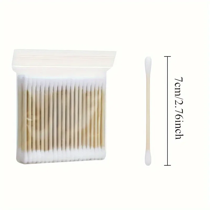 10Packs 1000Pcs Unscented Cotton Swabs Portable Ear Cleaning Buds Home Travel Use