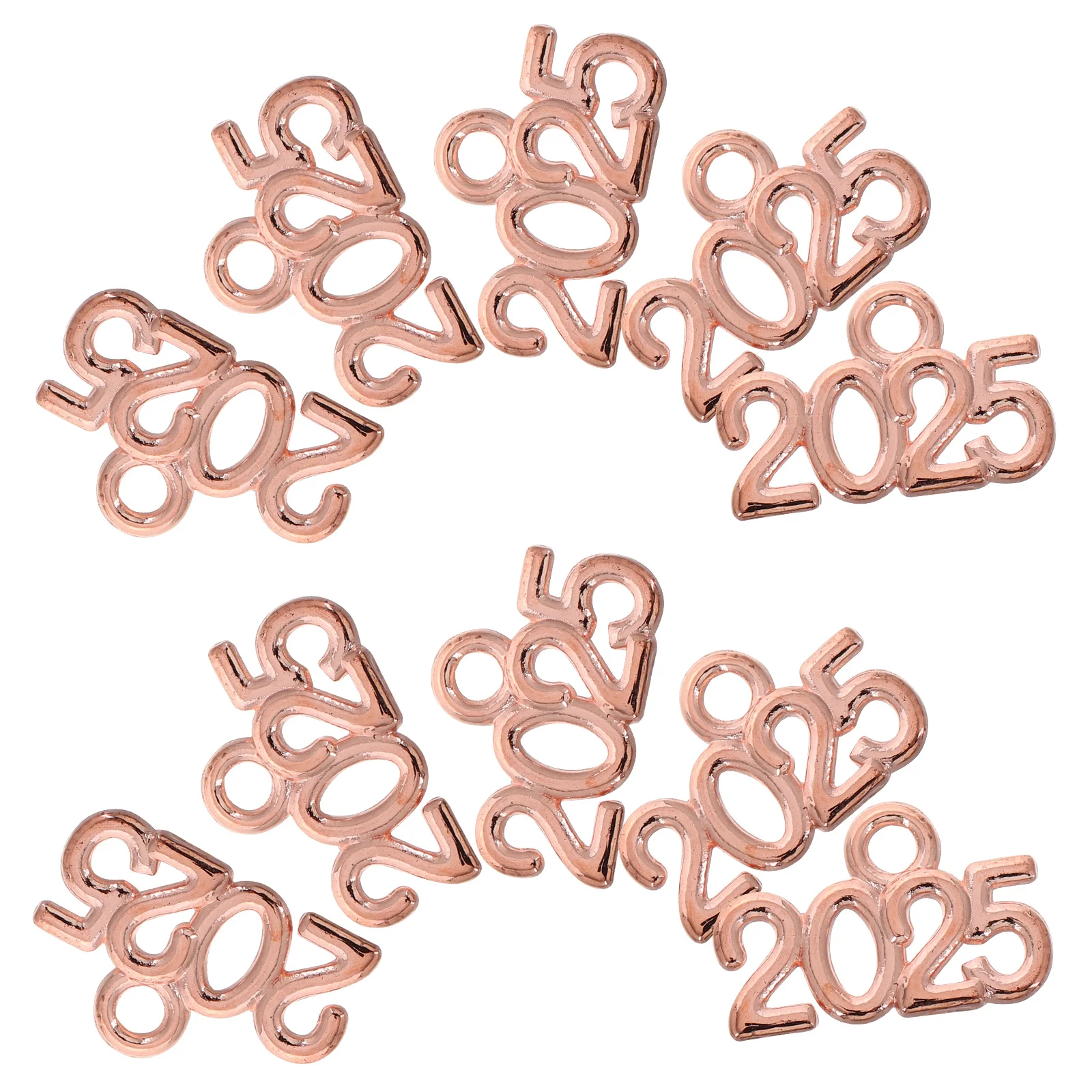 50 PCS New Year Pendants Alloy Jewelry Accessories Charm Number Letter Charms Graduation