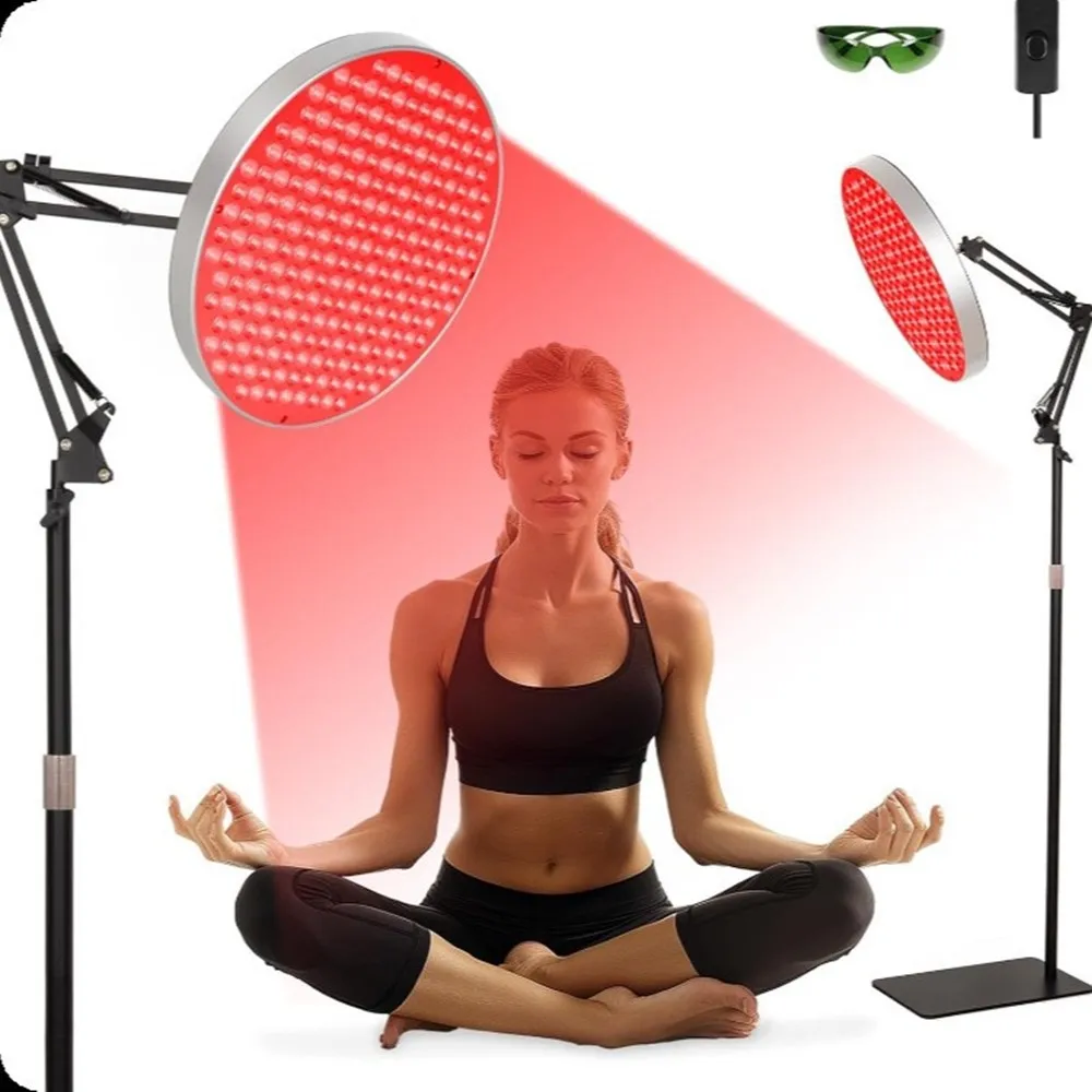 

Floor Stand Round Panel Red Light 660 850nm Near-Infrared Beauty Lamp