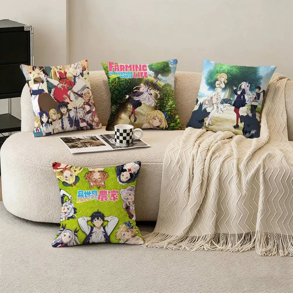 

Farming Life in Another World Pillow Case Cushion Cover Throw Pillow Case For Car Sofa