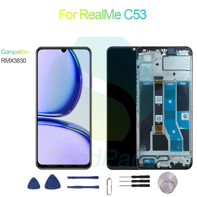 

For RealMe C53 Screen Display Replacement 1600*720 RMX3830 C53 LCD Touch Digitizer