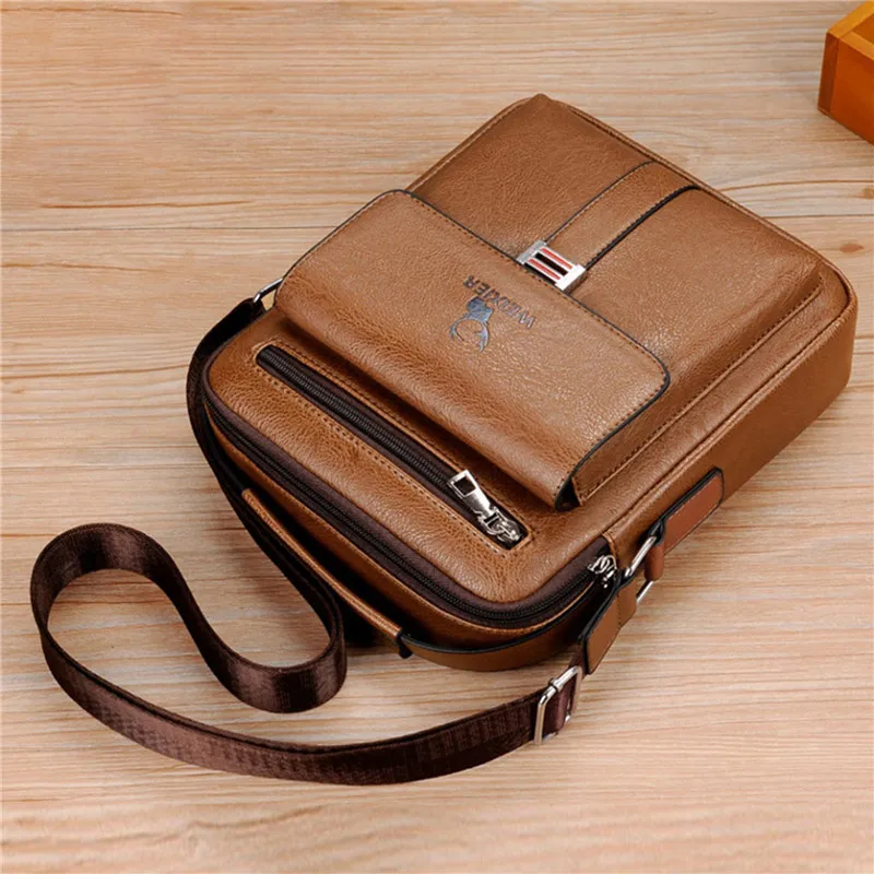 

Men's Crossbody Bag Men Shoulder Bags Zippers Handbags Large Capacity Artificial Leather Bag For Male Messenger Tote Bags