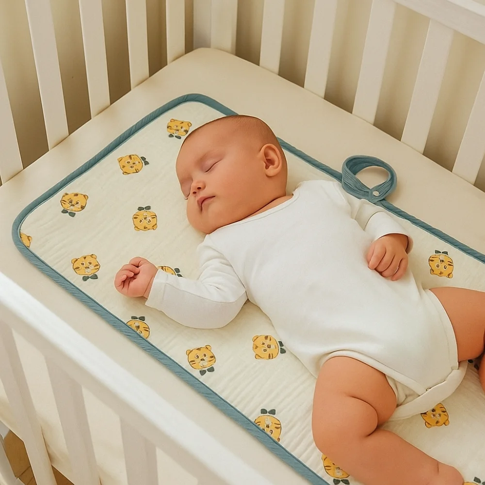 

Soft Baby Diaper Changing Pad Breathable Hypoallergenic Infant Diaper Mat Pure Cotton Protector Sheet Baby Bed Pad Travel