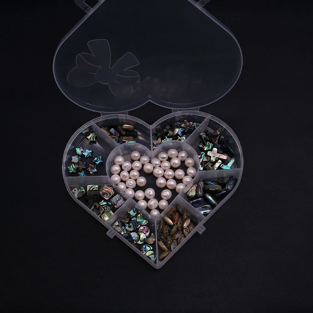 

High Quality Heart Shape Transparent Plastic Jewelry Packaging Boxes Beads Rings Jewelry Accessories Storage Tool &Display Case