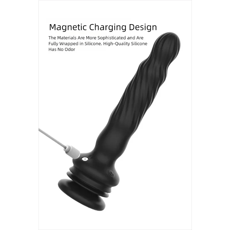 원격 제어 회전 구슬 항문 진동기 흡착 베이스 7가지 모드 전립선 마사지기 맞춤형 OEM 딜도 성인용품 남녀 공용