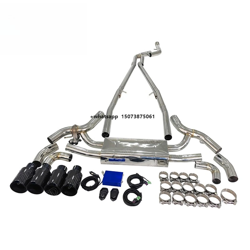 

304SS Stainless Steel Catback Muffler Valvetronic Exhaust System for 2017-2023 540i B58 3.0T Exhaust
