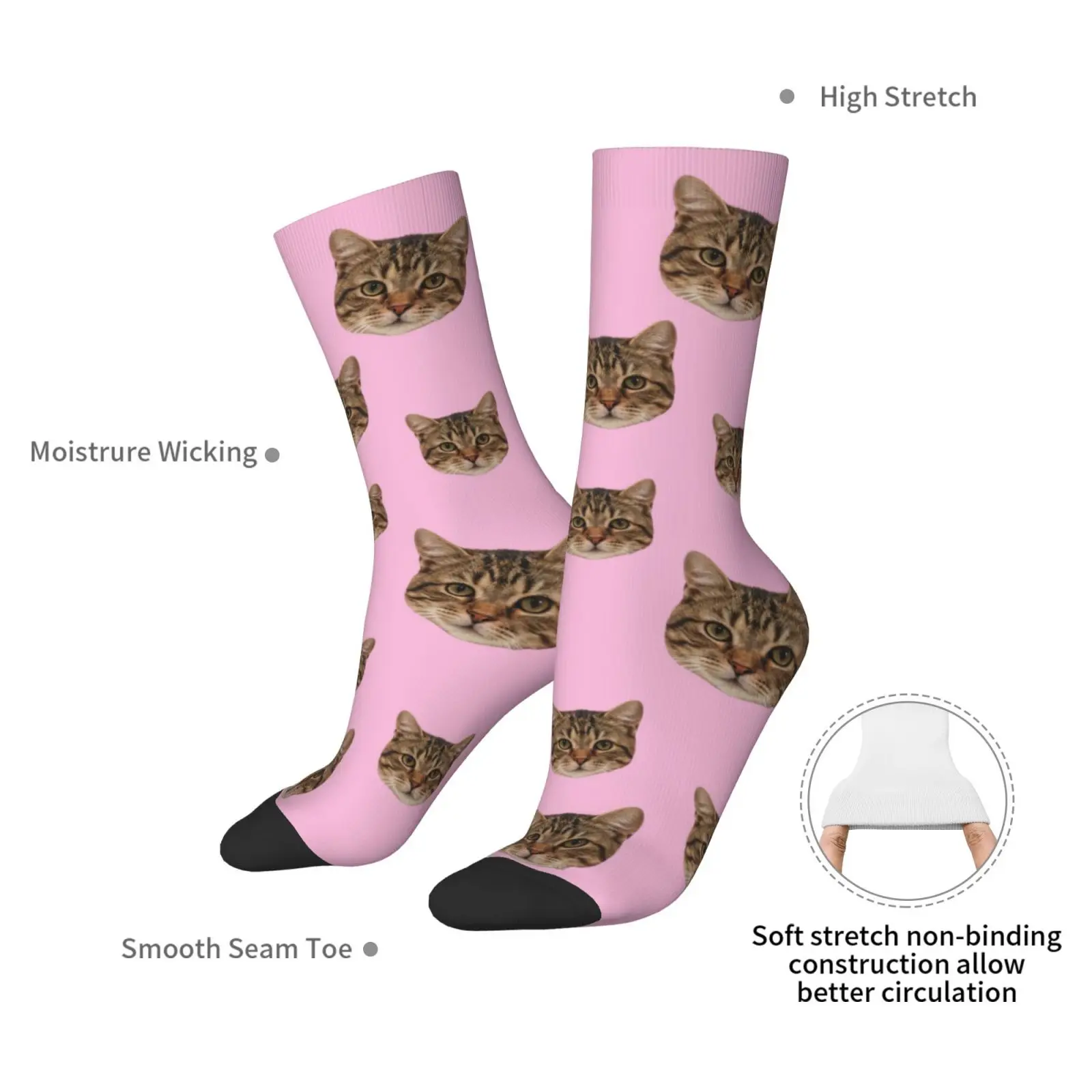 جوارب مخصصة على شكل وجه يمكنك صنعها بنفسك جوارب مخصصة للجنسين جوارب صور شخصية جوارب مخصصة كهدية #3