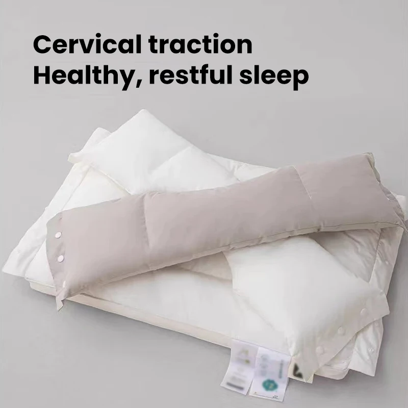 New Neck Support Pillow 3-In-1 Ergonomic Removable Sleep Aid Neck Pain Relief Home Use Pillow Soft Comfortable Sleeping Pillow