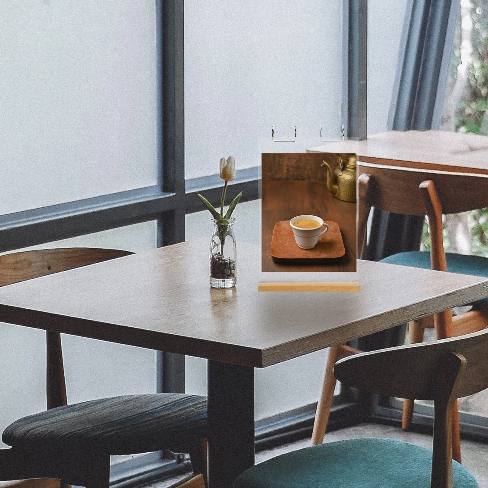 

Acrylic Blank Sign Tabletop Menu Stand Double-Sided Flip Display Clear Poster Rack for Restaurant Coffee Shop Acrylic Stand