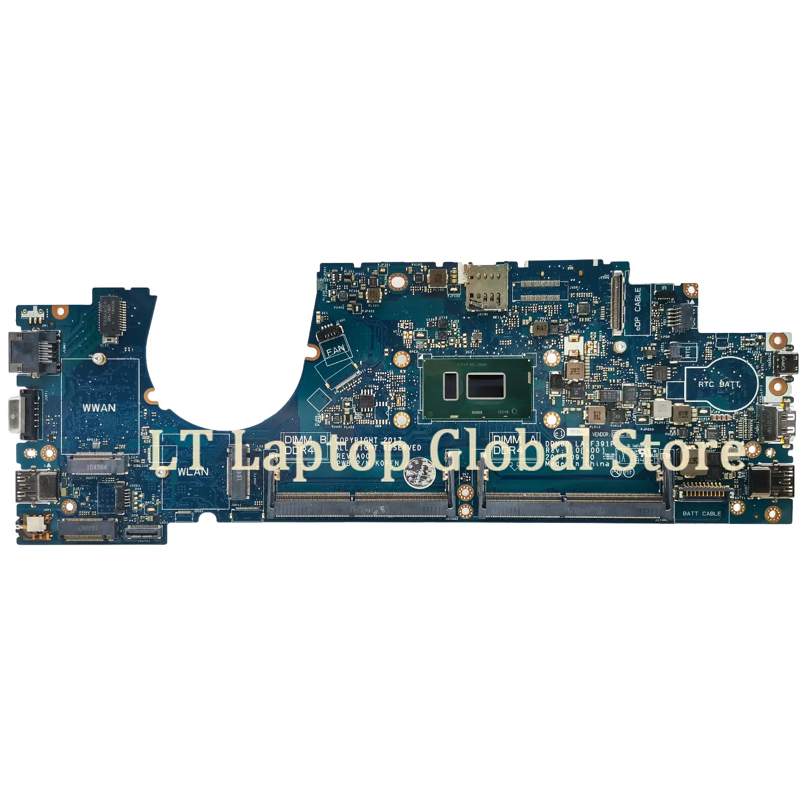 LA-F391P para Dell latitud 7530 5290, placa base para ordenador portátil 02X71H 039GGH 0whpnw 0GRNH7 0W5G22, placa base i3 i5 i7 7th/8th Gen CPU