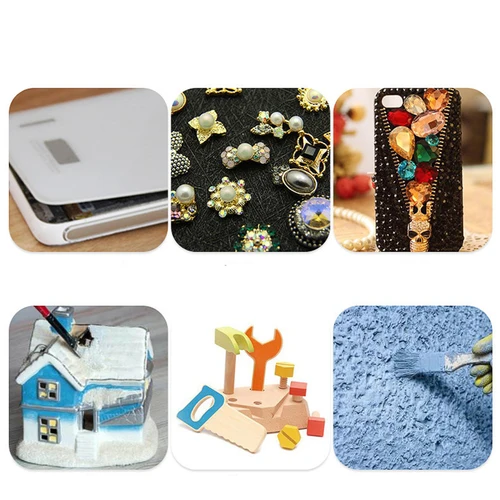 Imagen 2 del producto Pegamento B7000 de 15-110ml, adhesivo transparente para reparación de teléfonos, pegamento multiusos de plástico para vidrio DIY con punta aplicadora de precisión