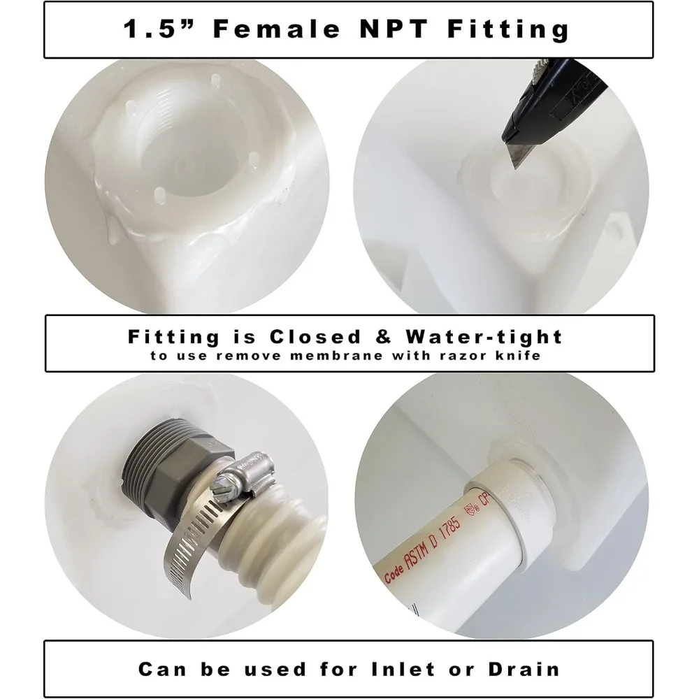 T-4000 |   Un (1) réservoir d'eau douce RV de 40 gallons, eau grise