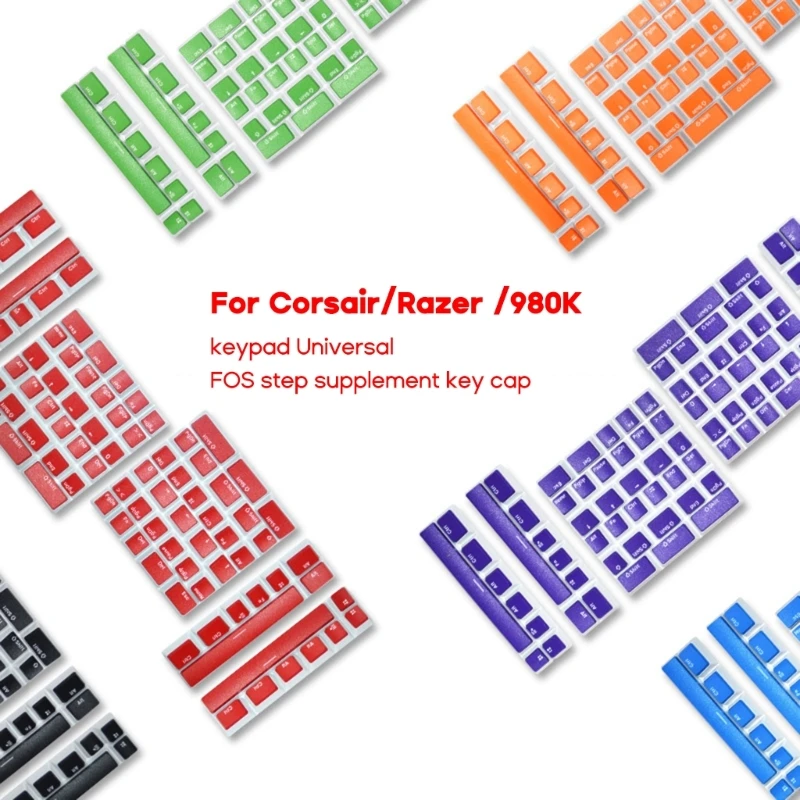 6u 6.5u الفضاء بار PBT كيكابس مزدوجة النار كيكابس ل Corsair STRAFE K65 K70 K95 الميكانيكية لوحة المفاتيح Keycap