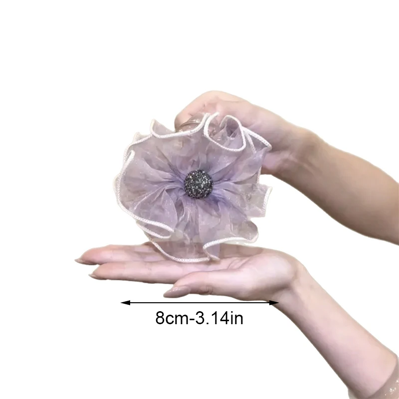 1 قطعة برعم زهرة رقيق مشبك شعر متوسط للنساء الراقية يشعر رائعة الجزء الخلفي من الرأس ملحق 2025 موضة الشعر العصرية