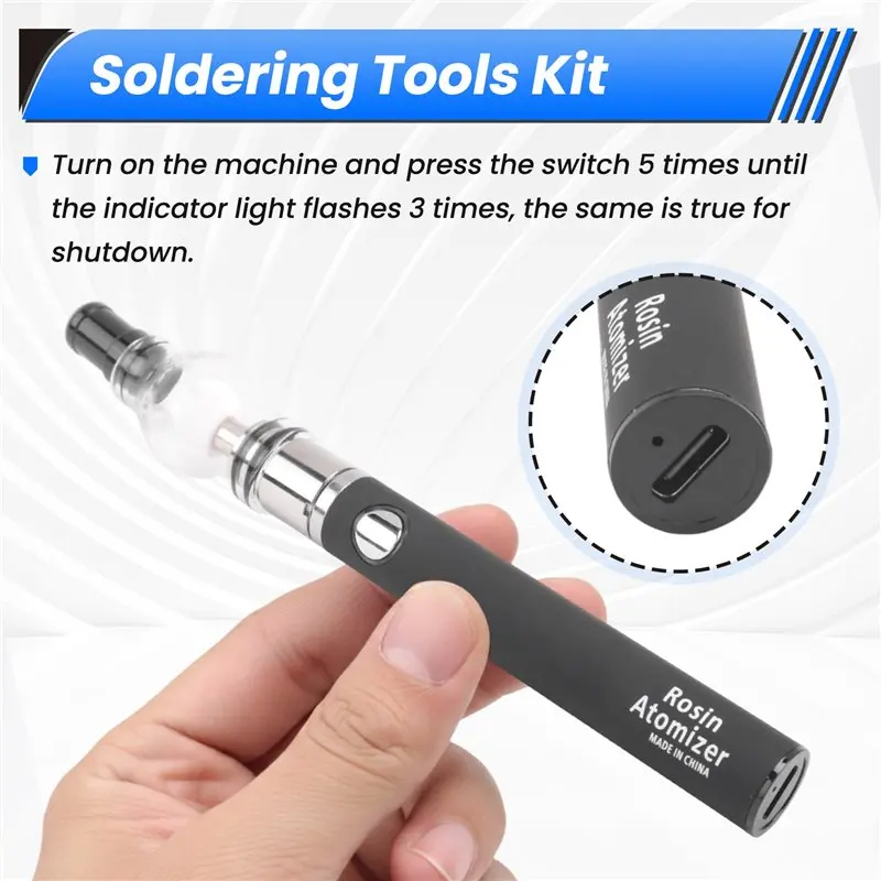 N84R Portable Rosin Atomizing Pen Short Circuit Detector,For Motherboard Repair Sprayer Rosin Adapter Flux Pen Repair