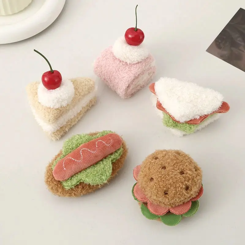 10PCS Fake Cake Keychains, Cute Plush Keychain Pendant for Girls, Student Best Friend Bag Plush Pendant, Fun Gift