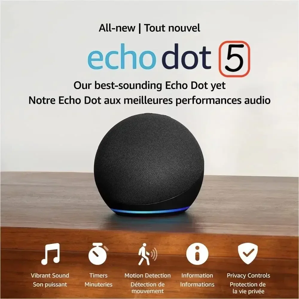 Original Alexa Echo Dot 5th 4th Generation Smart Speaker With Alexa Available For Sale With Complete Accessories At Great Price