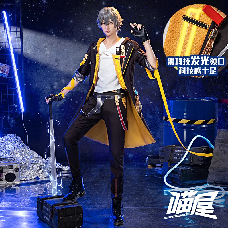 

COS-KiKi Honkai: Star Rail Trailblazer Caelus Game Suit Cosplay Costume Gorgeous Handsome Uniform Halloween Party Outfit Men