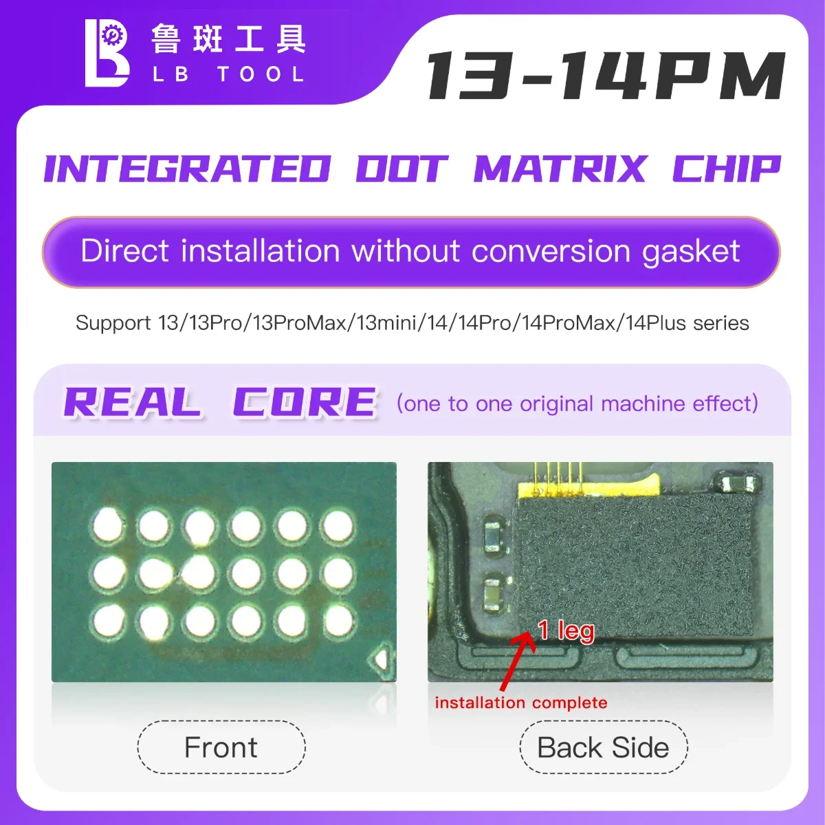 LB Dot Matrix Repair IC Chip For iP X XM 11 11PM 12Pro Max 13-14Promax 15 full series Dot Projector Face ID Recovery Repair Tool