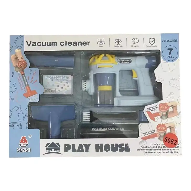1 Set Girl Boy Gifts Kids Simulation Electric Vacuum Cleaner Cleaning Kit For Toddlers Role Play Housekeeping Educational Toys