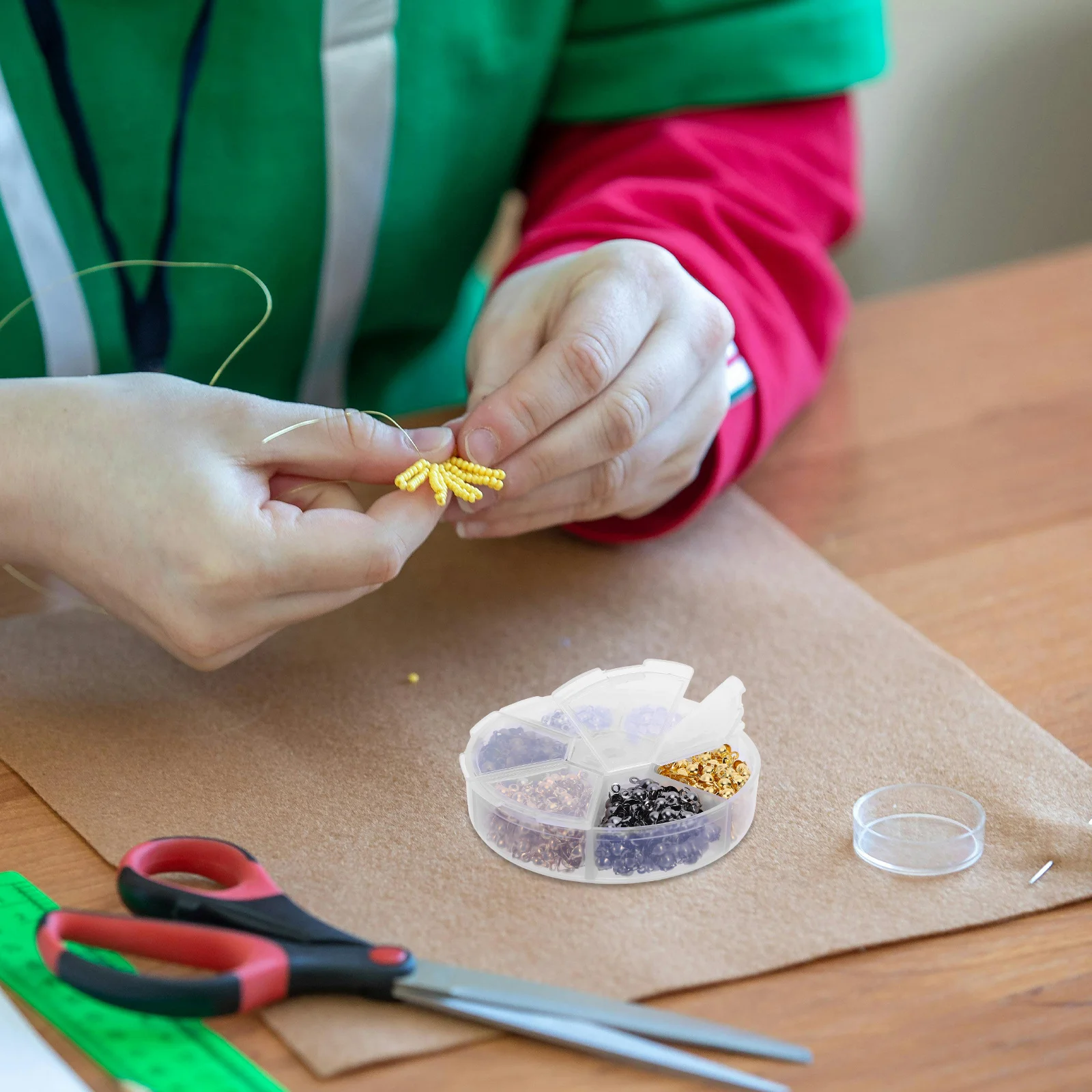 600 قطعة نهاية قلادة مشبك 6 ألوان أضعاف أكثر من تجعيد الخرز لصنع المجوهرات قبعات نهاية معدنية صدفي حبة نصائح Craft بها بنفسك الحرفية