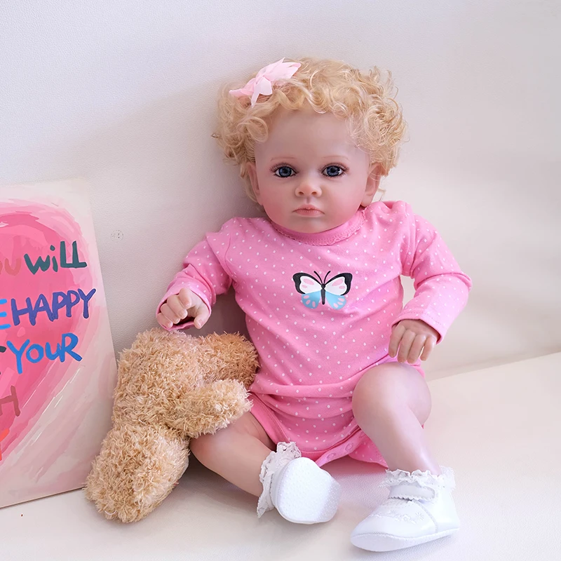 

60cm Reborn Baby Doll Tutti Soft Siliconen Reborn with Hand-rooted Hair 3D Skin Venis Painting Muñecas Para Niñas