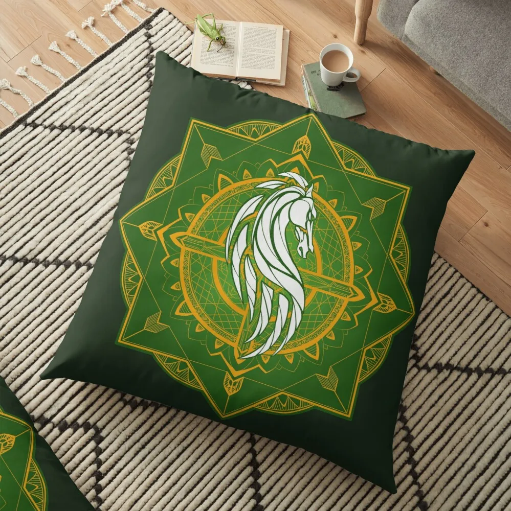 Rider of Rohan (Heraldic Colours) Floor Pillow Custom Cushion