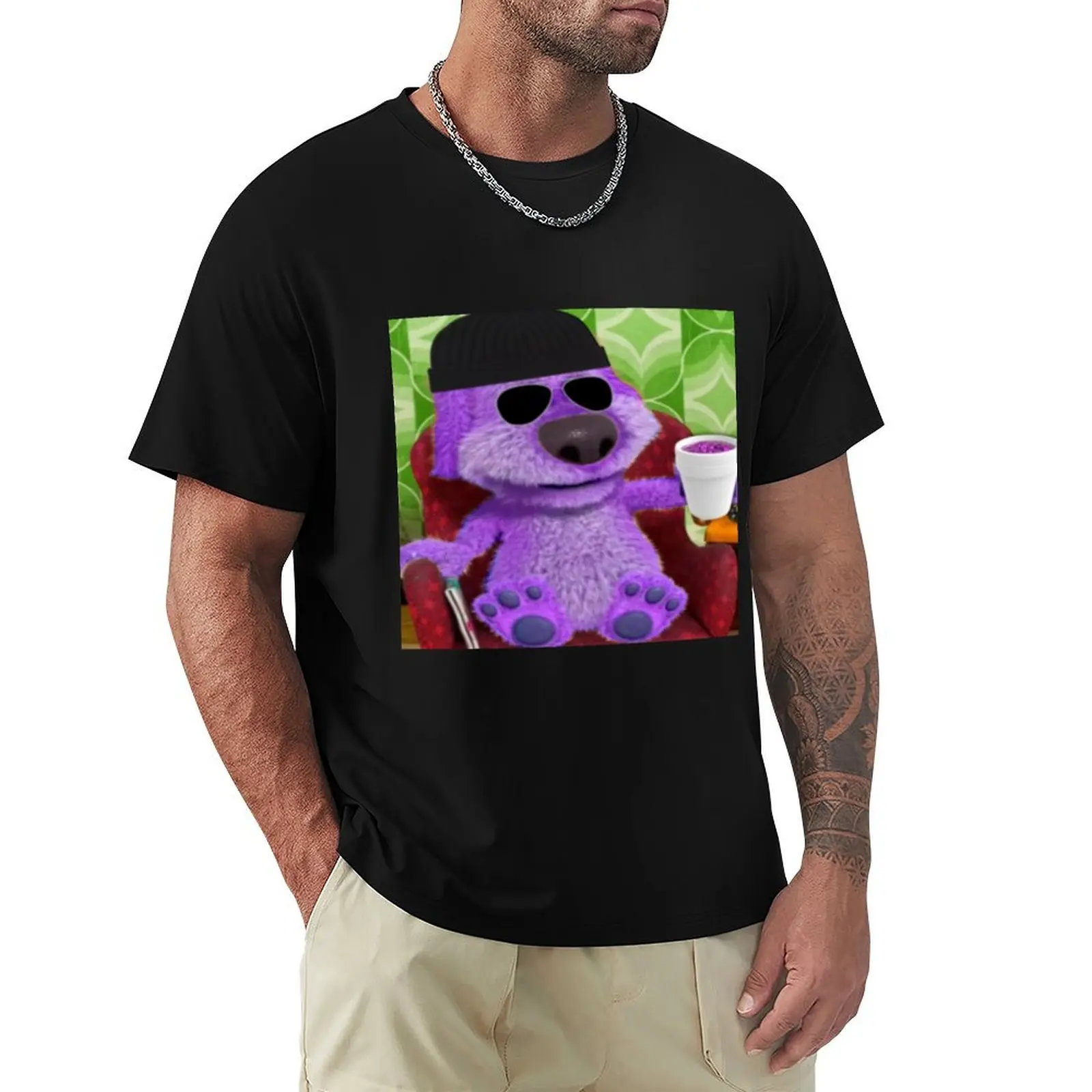 

Purple Talking Ben drinks lean update T-Shirt funny gifts vintage clothes customs design your own summer top shirts men