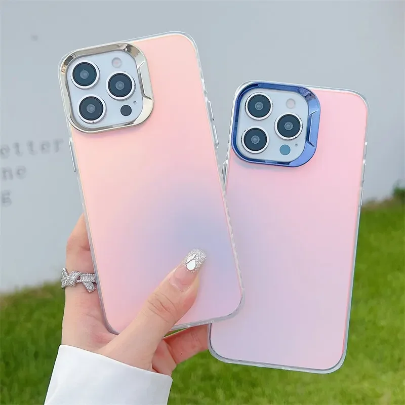 Gorgeous Exquisite Glare Discoloration Shockproof Case For iPhone 15 12 13 11 16 Pro Max 14 Plus XR Full Protection Cover Girl