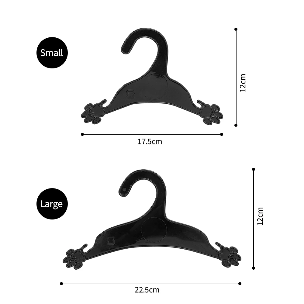 Pet Clothes Hanger Mini Cute Anti Slip Storage Dog Cat Clothes Rack Durable Functional Plastic Pet Baby Hangers for Dog Clothes