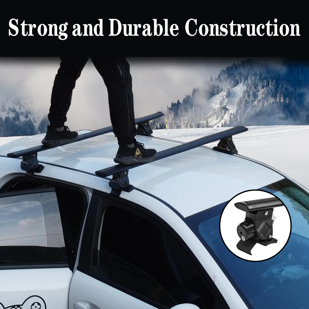SHITURUI 2Pcs Roof luggage rack crossbar, universal aluminum alloy crossbaAluminum Alloy Side Bars Cross Rails Roof Rack Luggage view 2