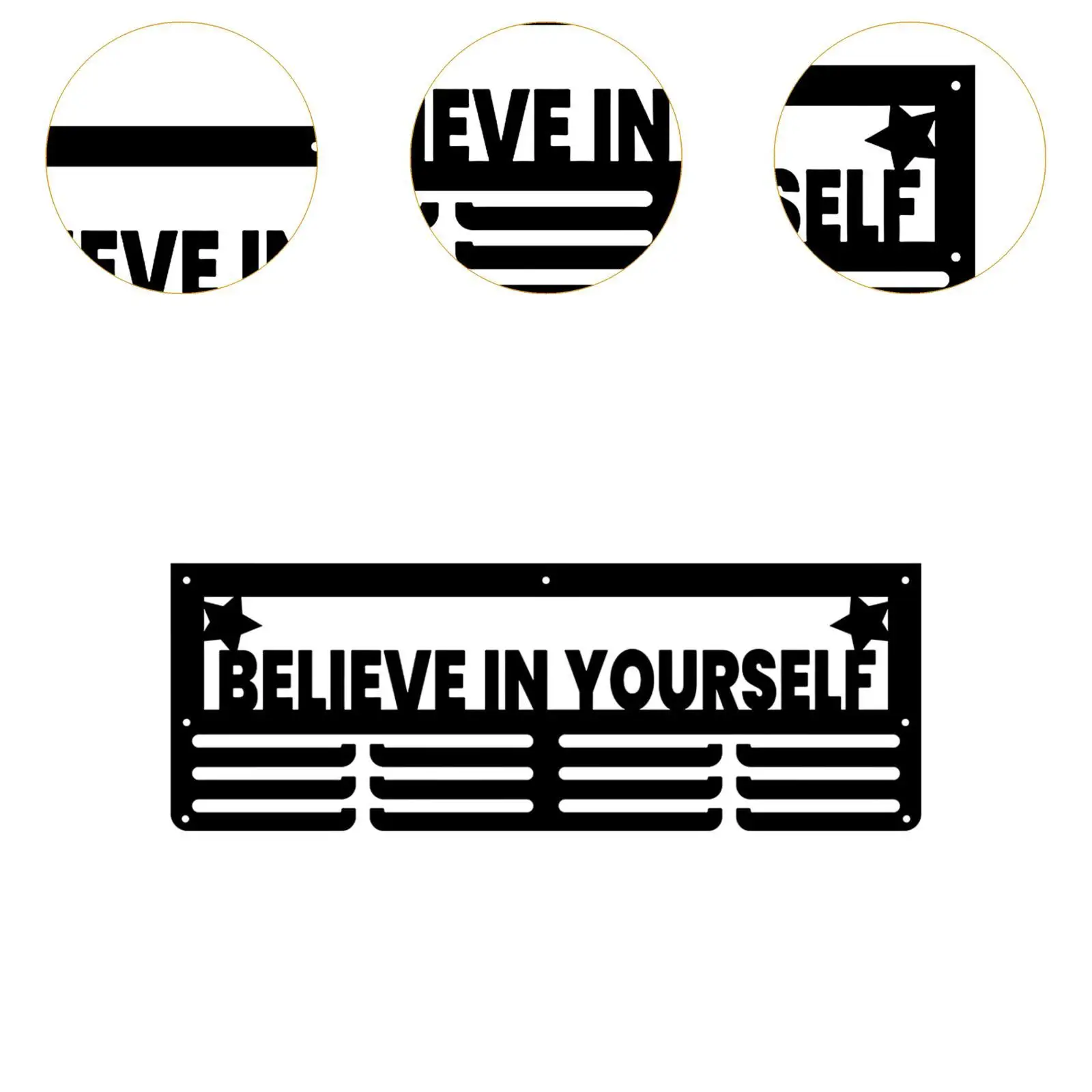 Metal Hanger Display Wall Mounted Display Hanger Rack Frame for Sports Award